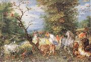 BRUEGHEL, Jan the Elder The Animals Entering the Ark  fggf oil painting artist